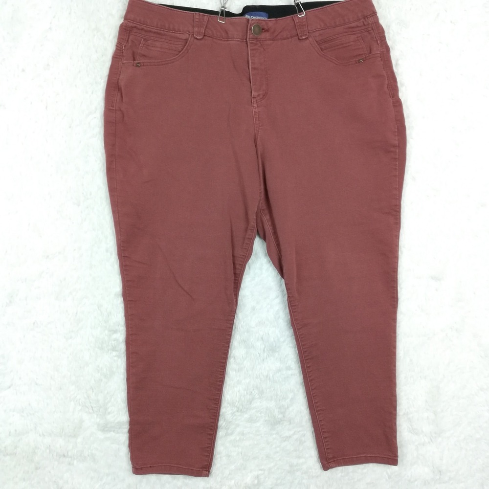 Democracy Womens Jeans "Ab" Solution Jegging Ankle Denim Burnt Henna Copper 20W